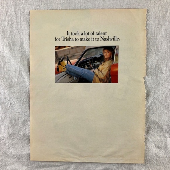 ! 1 Page/2 Sides frmVTG ‘96 Country America Mag, Trisha Yearwood, Virginia Slims - Picture 2 of 5